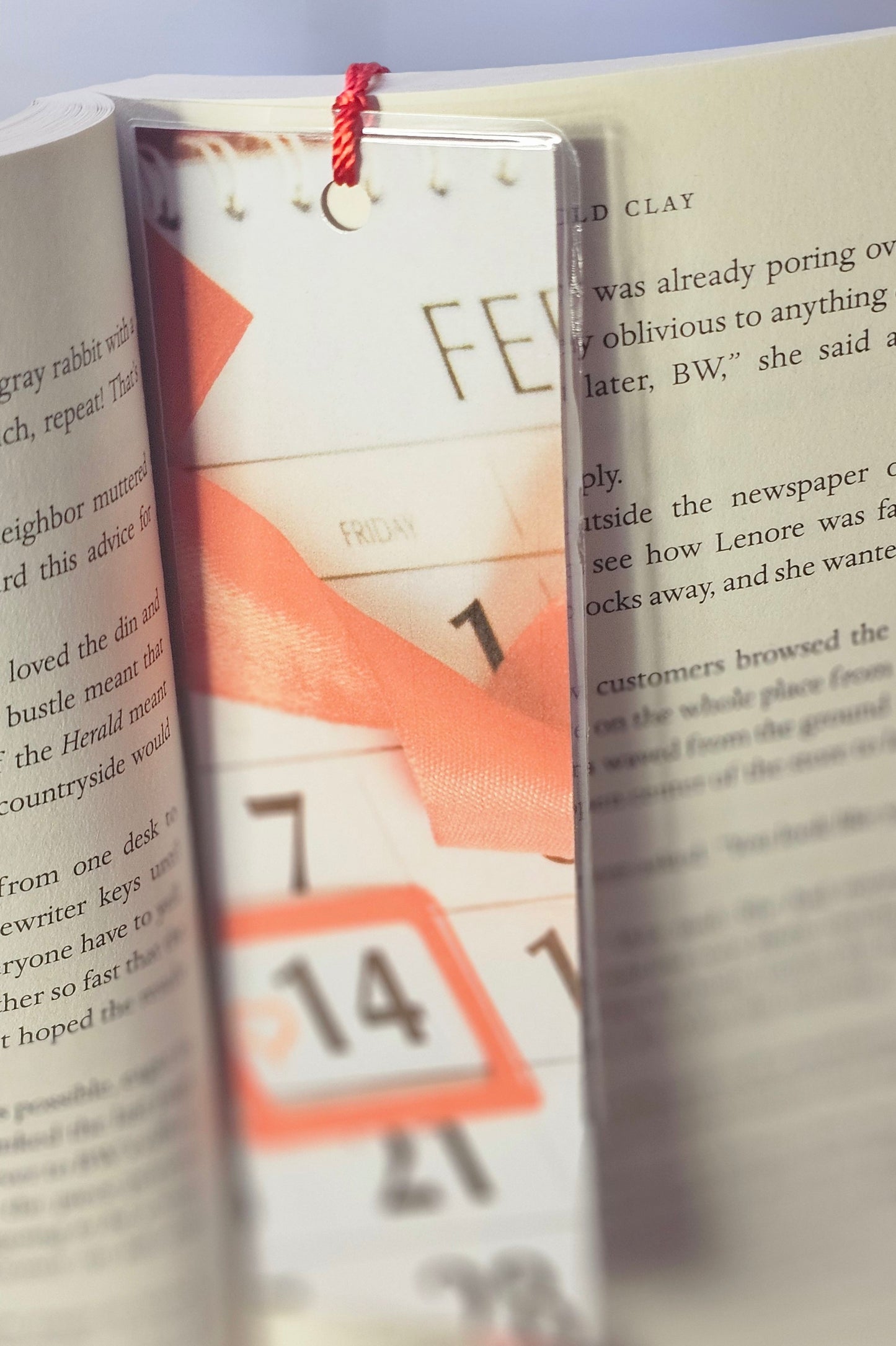 Laminated bookmark - vanlentine date