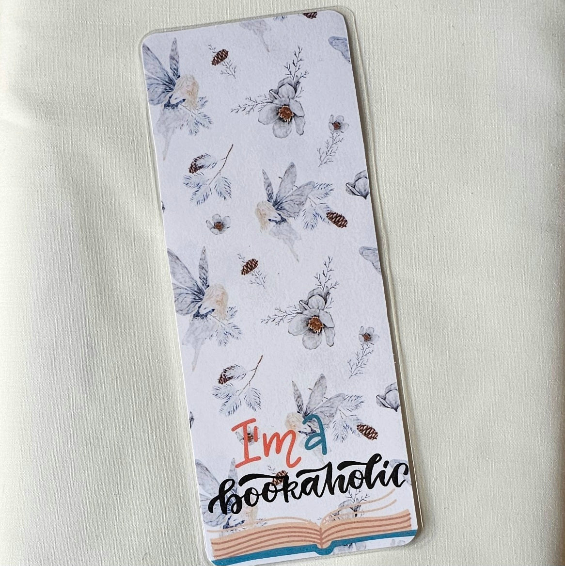 Laminated bookmark - I'm a bookaholic