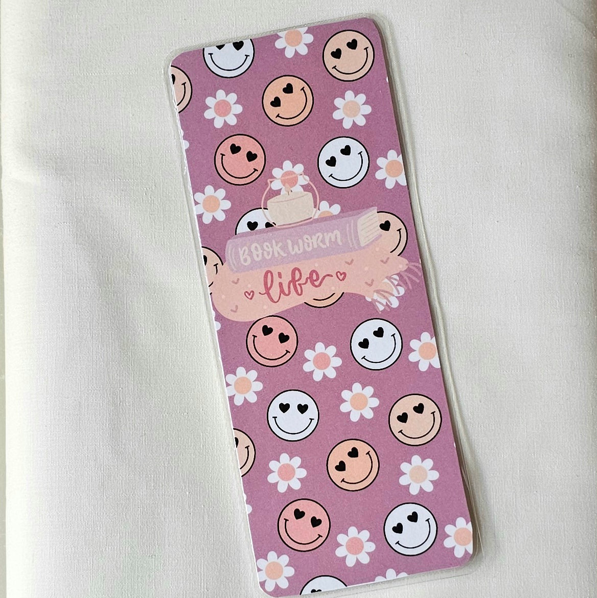 Laminated bookmark - groovy