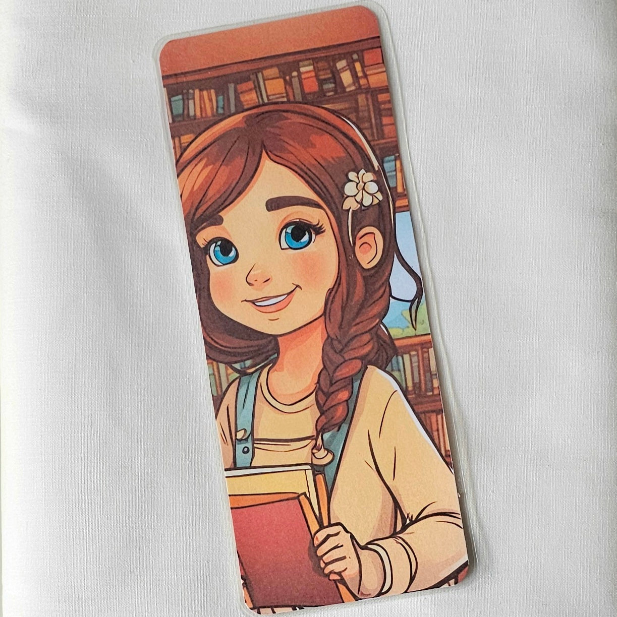 Laminated bookmark - kawaii girl
