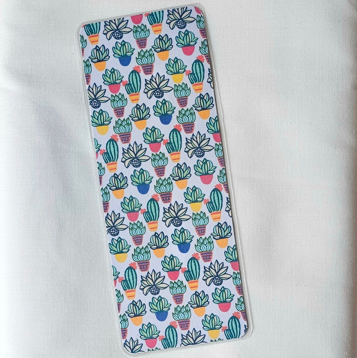 Laminated bookmark - cactus