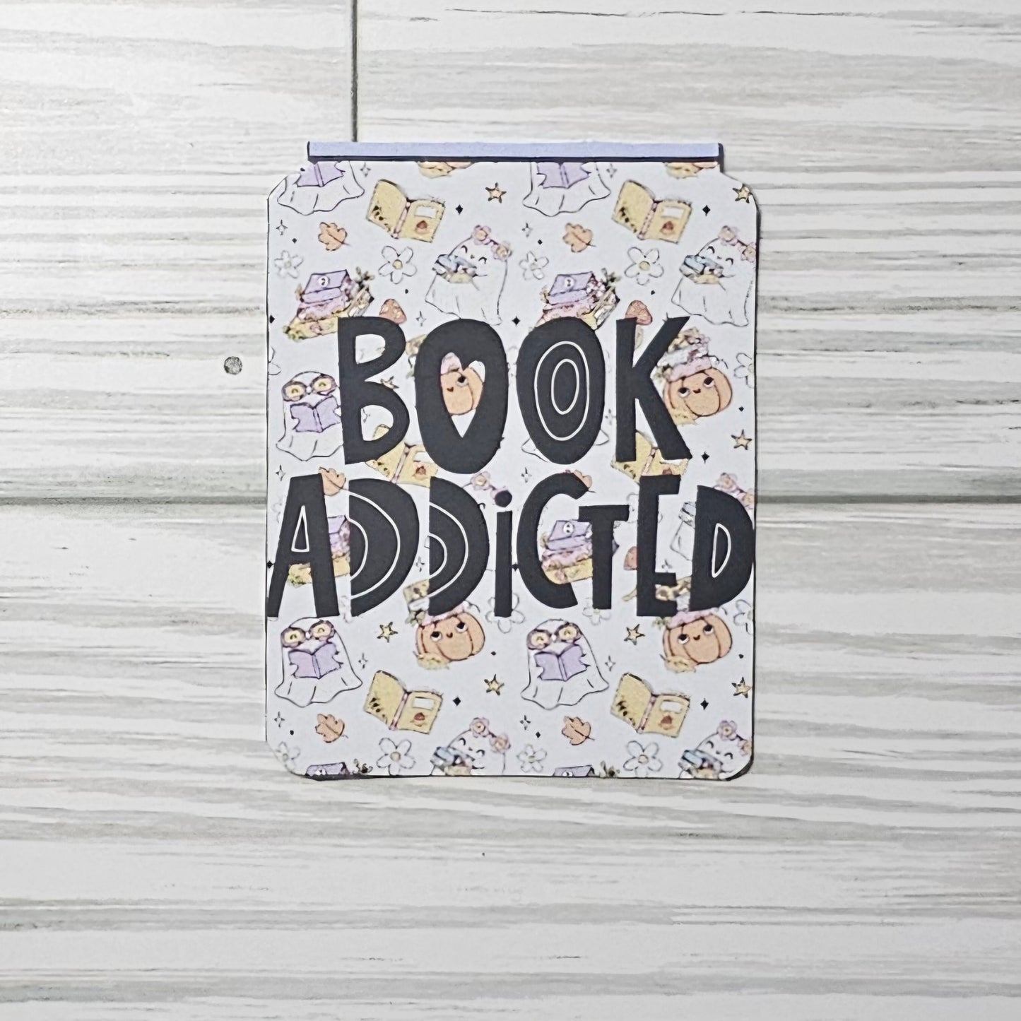 Magnetic bookmark - book addict