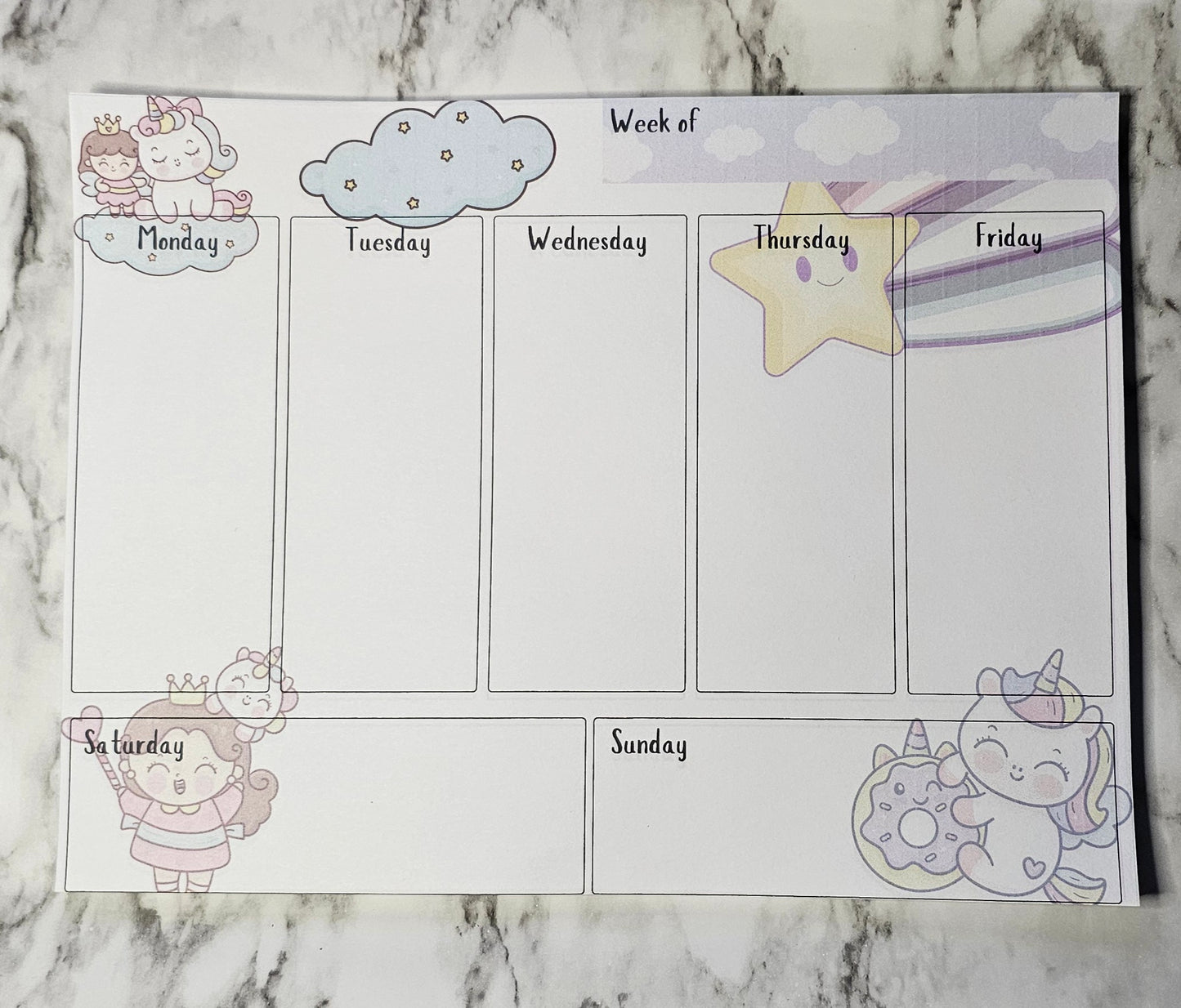 Weekly planner - fairytale