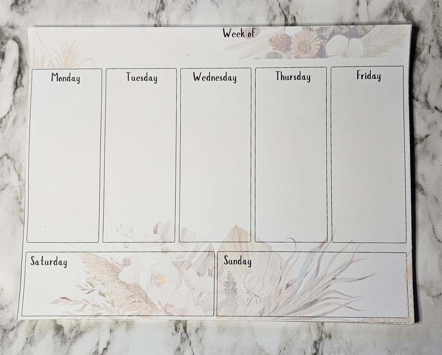 Weekly planner - floral 1