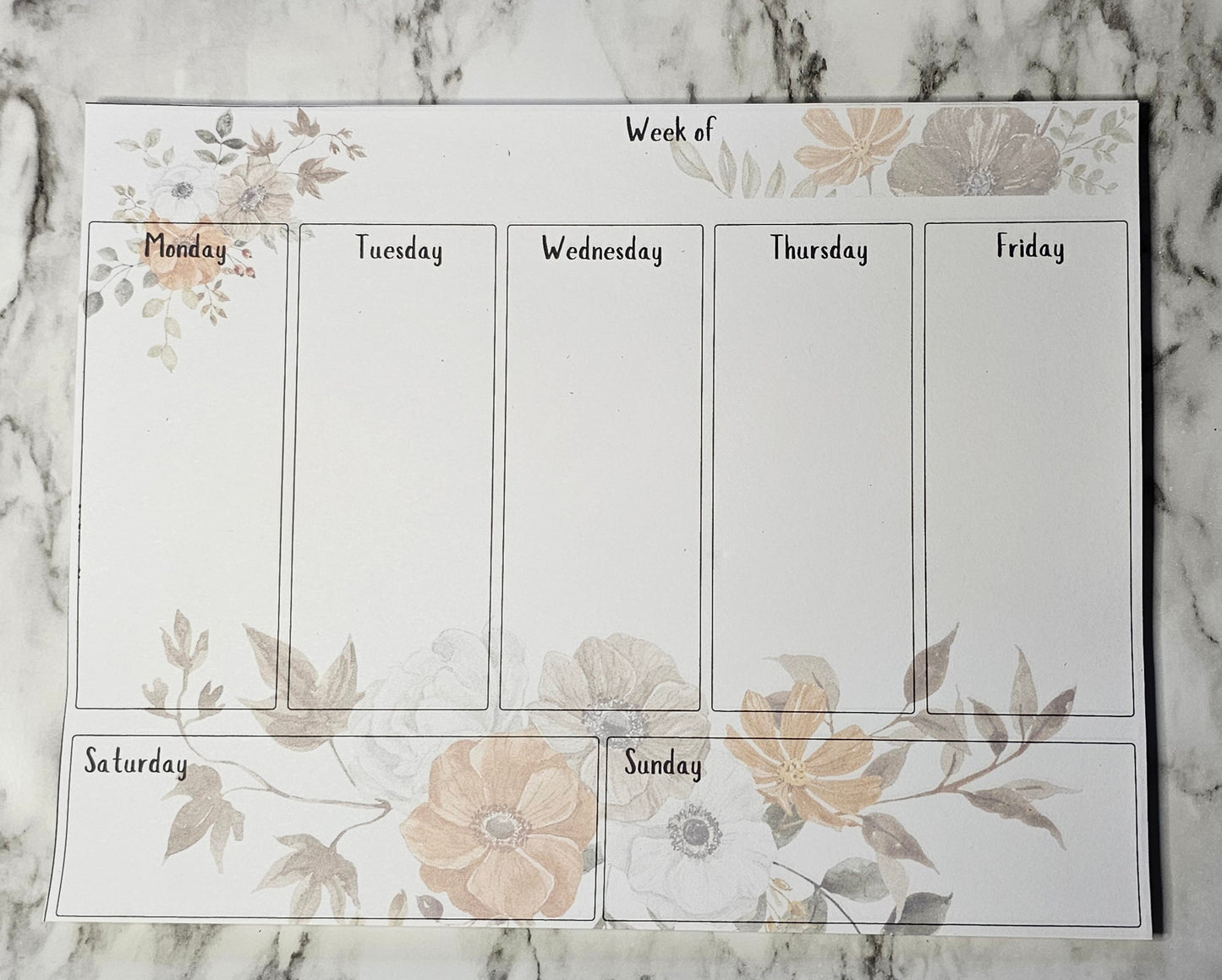 Weekly planner - floral 2