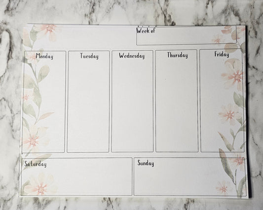 Weekly planner - floral 4