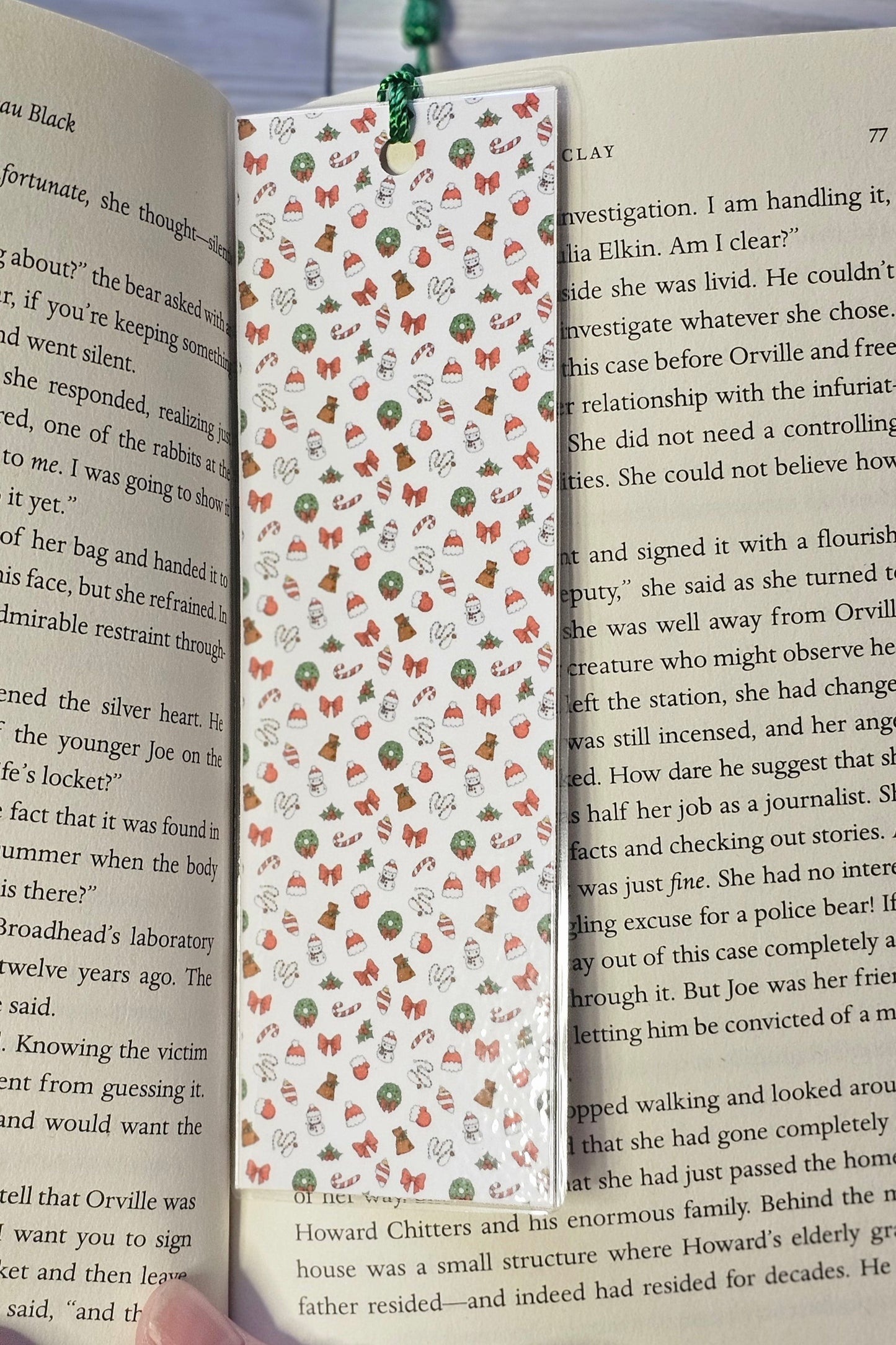 Laminated bookmark - winter 2