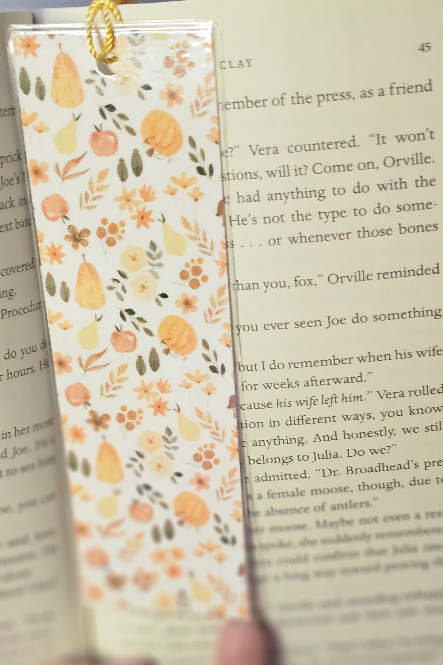 Laminated bookmark - autumn