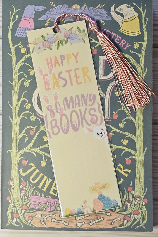 Laminated bookmark - hoppy easter