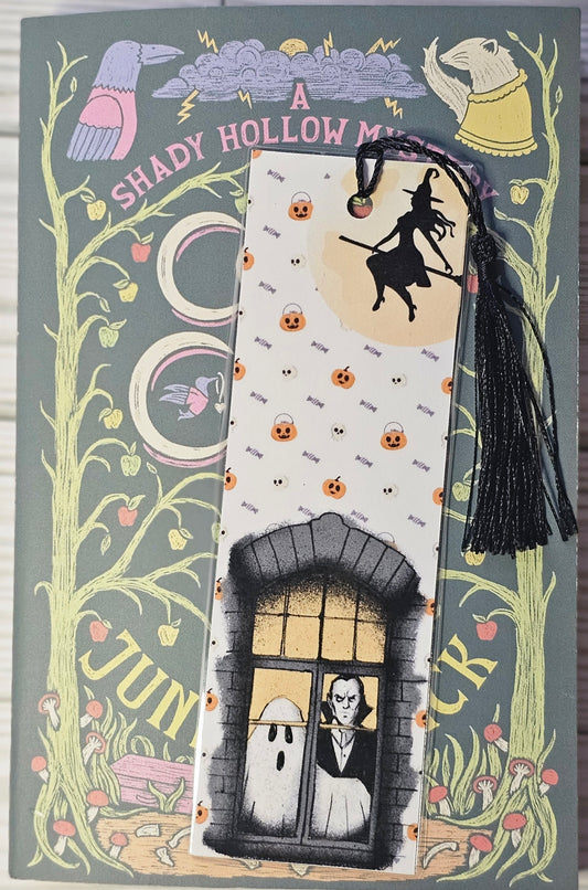 Laminated bookmark - halloween witch