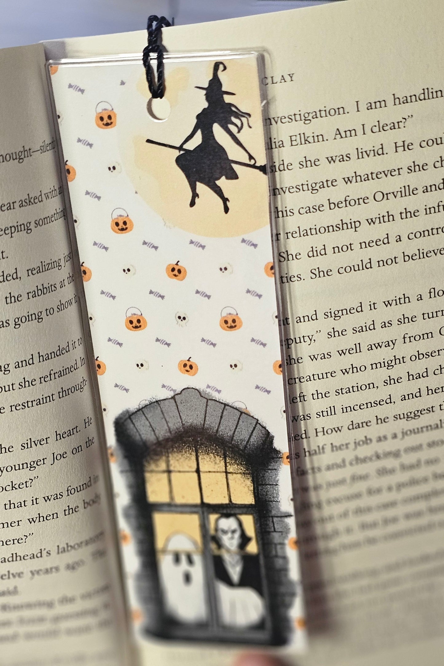 Laminated bookmark - halloween witch