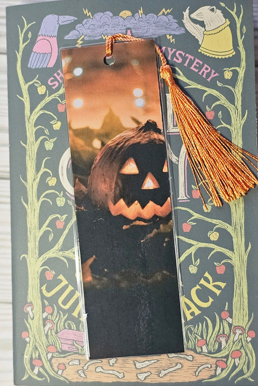 Laminated bookmark - jack-o-lantern