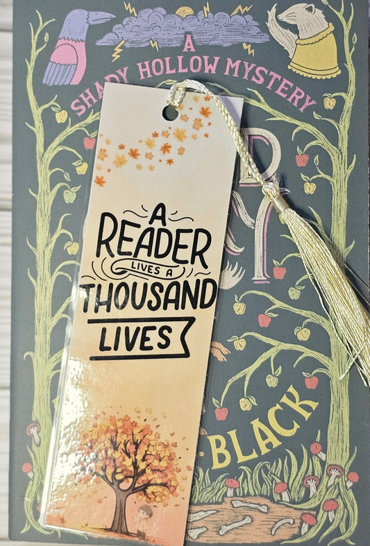 Laminated bookmark - autumn thousand lives