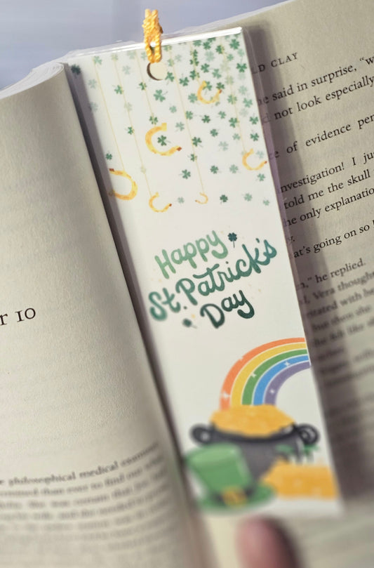 Laminated bookmark - pot of gold