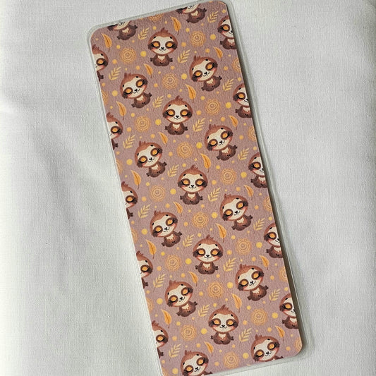 Laminated bookmark - meditative sloth