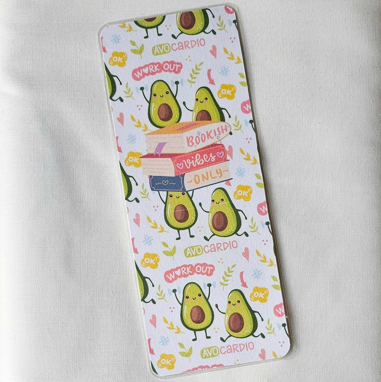 Laminated bookmark - avacado read books (Copy)