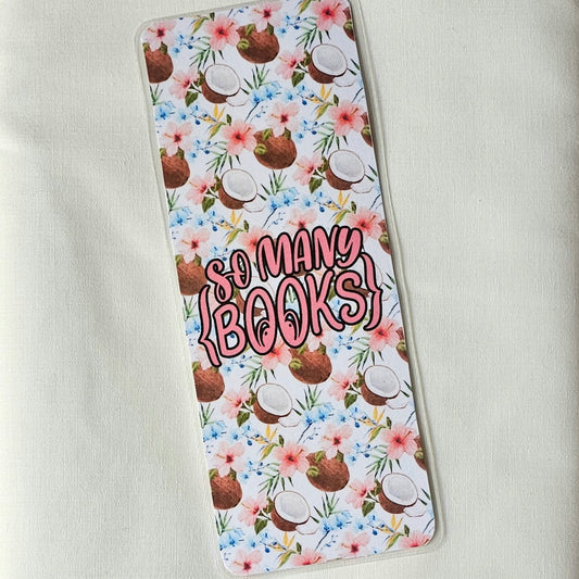 Laminated bookmark - coconuts
