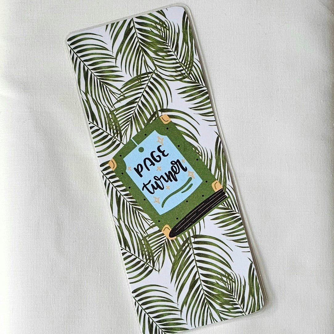 Laminated bookmark - tropical page turner