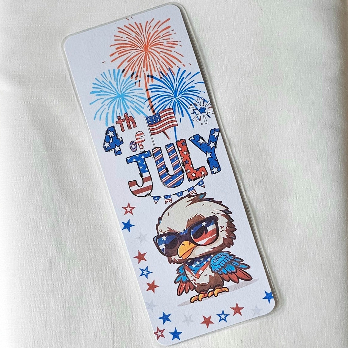 Laminated bookmark - 4th of july