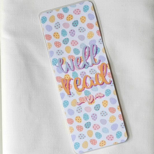 Laminated bookmark - easter egg well read