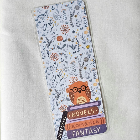 Laminated bookmark - owl