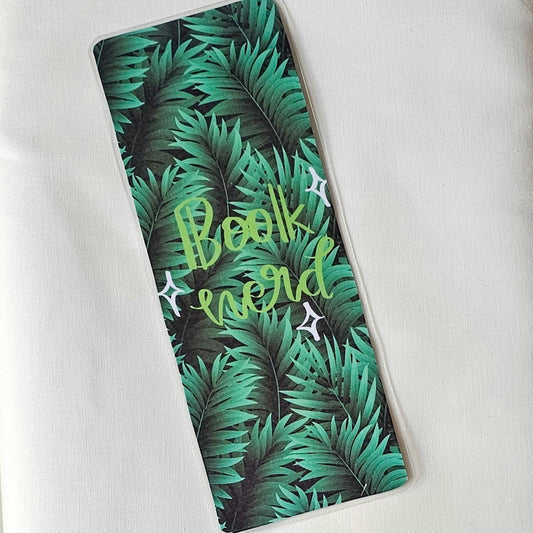 Laminated bookmark - tropical book nerd