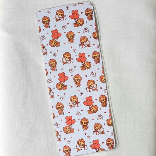 Laminated bookmark - sloth love