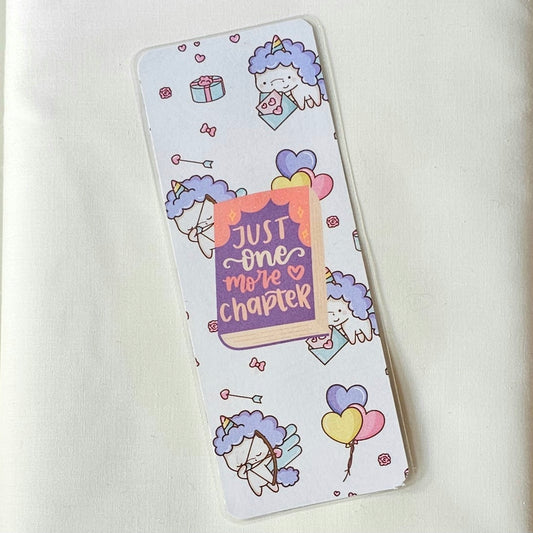 Laminated bookmark - just one more chapter