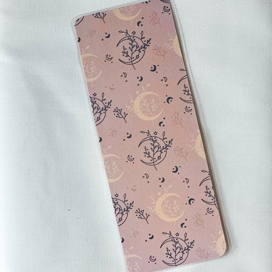 Laminated bookmark - cresant moons