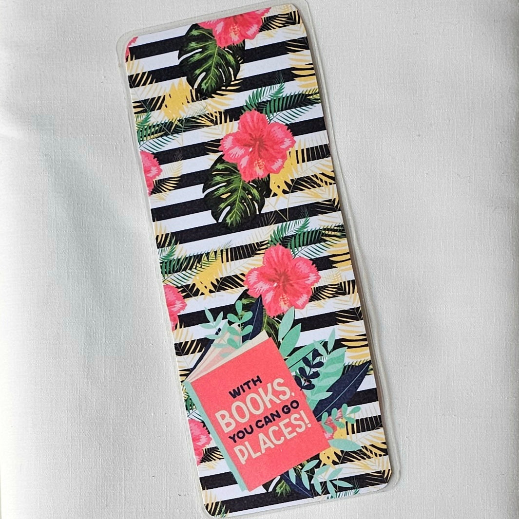 Laminated bookmark - hawaiian stripes