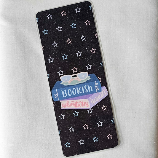 Laminated bookmark - bookish stars