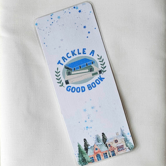 Laminated bookmark - tackle a good book