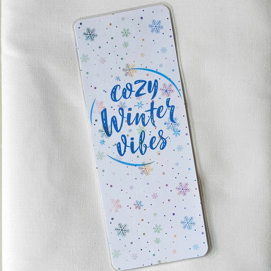 Laminated bookmark - cozy winter vibes